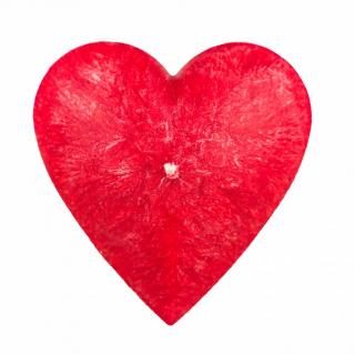 Přírodní vonná svíčka palmová - AROMKA - Valentýnské Srdce Hladké - Růže Barevný: Červená