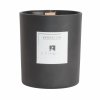 Přírodní vonná svíčka sójová - AROMKA - Limitovaná edice - Dřevěný knot - BLACK, 300 ml - Santalové Dřevo