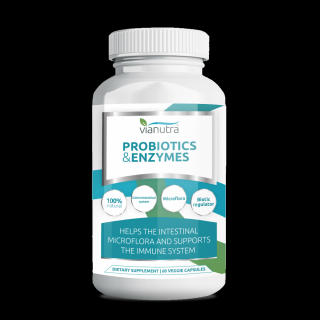 Probiotics & Enzymes Vianutra, 60 kapslí