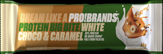 PROBRANDS PROTEIN BAR BIG BITE- bílá čokoláda & karamel, 45g