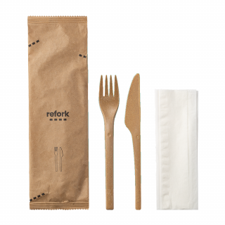 REFORK Meal set (vidlička, nůž, ubrousek), 1 ks