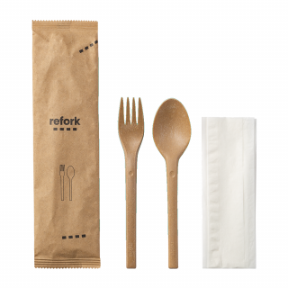 REFORK Pasta set (vidlička,lžíce, ubrousek), 1 ks