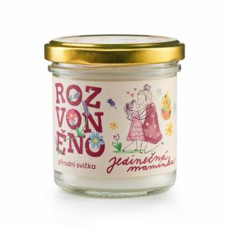 Rozvoněno Vonná svíčka - Jedinečná maminka- s geránií, pomerančem a pačuli, 130ml