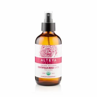 Růžová voda Bio z růže stolisté (Rosa Centifolia) Alteya Organics, 240 ml SKLO