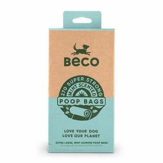 Sáčky na exkrementy Beco, 270 ks, peprmintové aroma, z recyklovaných materiálů