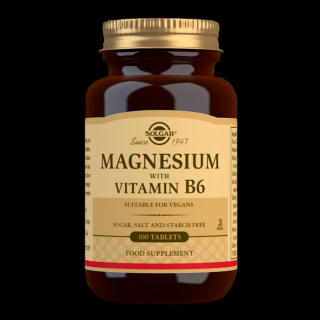 Solgar Hořčík + Vitamín B6, 100 tablet