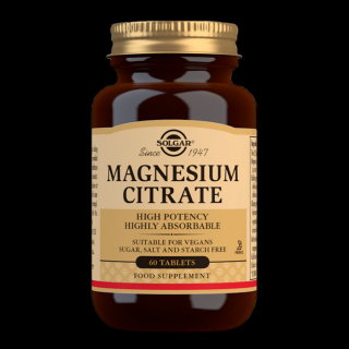 Solgar Magnesium citrát 200 mg, 60 tablet