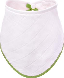 T-TOMI BIO Bambusový slintáček White with green edging