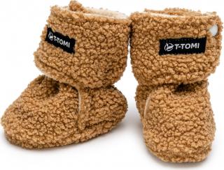 T-TOMI Capáčky TEDDY Brown (3-6 měsíců) WARM