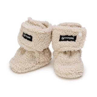 T-TOMI Capáčky TEDDY Cream (3-6 měsíců) WARM