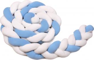 T-TOMI Pletený mantinel 180 cm White + Blue