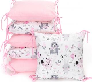 T-TOMI Polštářkový mantinel Pink bears, 6ks