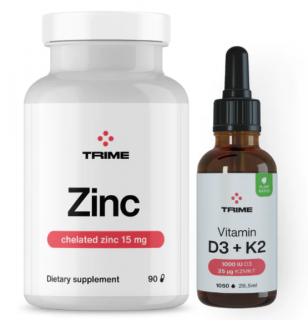 TRIME Balíček Imunita - Zinek + Vitamín D3/K2