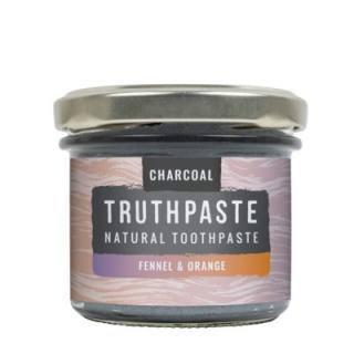 Truthpaste Charcoal přírodní minerální zubní pasta s aktivním uhlím  fenykl a pomeranč 100 ml