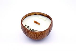 VEGANSKÁ SVÍČKA V KOKOSU Vůně: GREEN TEA