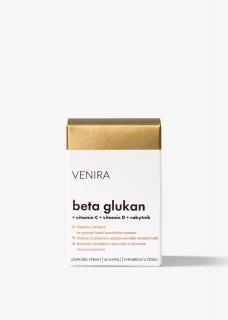 VENIRA beta glukan s vitamínem C, vitamínem D a rakytníkem, 60 kapslí