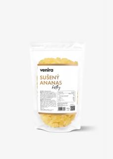 VENIRA sušený ananas, kostičky, 250 g