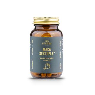 Vitalvibe Maca Sextuple BIO Gelatinized 3-Complex, 60 kapslí