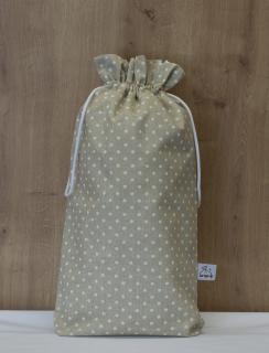 Wrap Up - Funkční obal na pečivo - velikost L + (vnitřní rozměr 40 x 28 cm) Barevný: Režný s puntíky