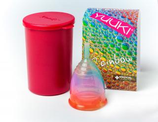 Yuuki Menstruační kalíšek RAINBOW Jolly SOFT Velikost: větší (vhodný pro ženy po porodu)