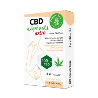 Zelená Země CBD náplasti Extra velké, 8 ks