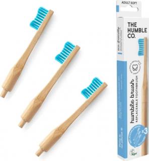 Zubní kartáček medium a vyměnitelné hlavice, modrý 1 + 2 ks