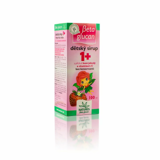 Beta glucan Dětský sirup 1 + s příchutí lesní jahody