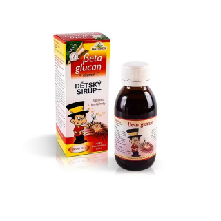 Beta glucan Dětský sirup+ s příchutí lesní jahody