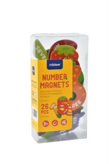 Magnetky čísla s designem ovoce a zeleniny