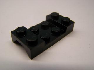 Lego autodíl blatník 2 × 4 oblouk zdobený černá