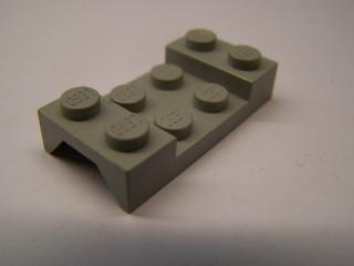 Lego autodíl blatník 2 × 4 oblouk zdobený světle šedá