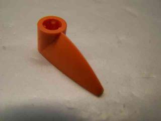 Lego Bionicle 1 × 3 zub na křížovou tyč oranžová