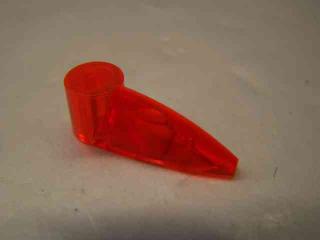 Lego Bionicle 1 × 3 zub na křížovou tyč průhledná neonově oranžová