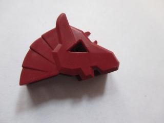 Lego Bojová helma pro koně hranatá tmavě červená