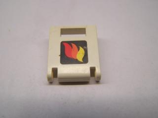 Lego Box 2 × 2 × 2 dveře s okénkem a potiskem odznaku City Fire classic bílá