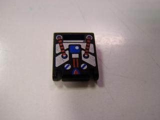 Lego Box 2 × 2 × 2 dveře s okénkem a potiskem spyrius černá