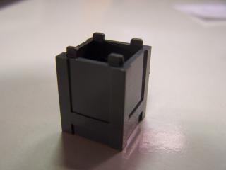 Lego box 2 × 2 × 2 otevřený tmavě modrošedá