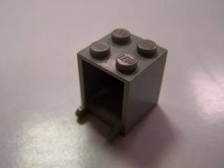 Lego box 2 × 2 × 2 plné nopy světle šedá