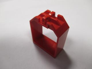 Lego box 2 × 4 × 4 otevřené konce s 2 závěsy červená