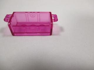 Lego box truhla (spodní část) silný závěs průhledná tmavě růžová