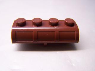 Lego box truhla (víko) silný závěs červenohnědá
