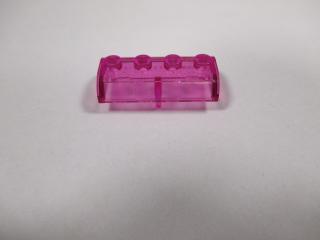 Lego box truhla (víko) silný závěs průhledná tmavě růžová
