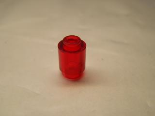 Lego Brick, kruhové 1 × 1 otevřený nop průhledná červená