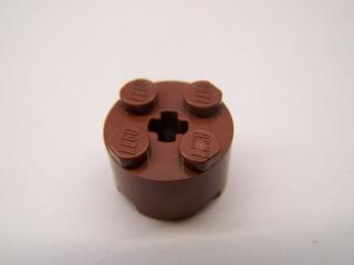 Lego Brick kruhové 2 × 2 červenohnědá