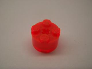 Lego Brick kruhové 2 × 2 průhledná neonově oranžová