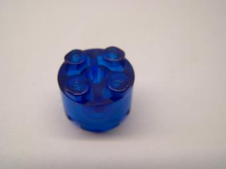 Lego Brick kruhové 2 × 2 průhledná tmavě modrá