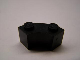 Lego Brick, kulaté rohy 2 × 2 černá