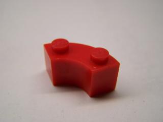 Lego Brick, kulaté rohy 2 × 2 červená