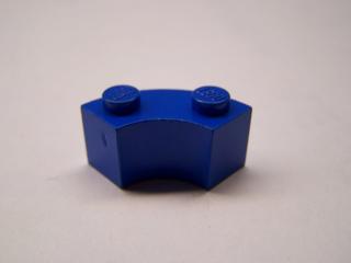 Lego Brick, kulaté rohy 2 × 2 modrá