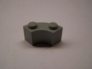 Lego Brick, kulaté rohy 2 × 2 světle šedá